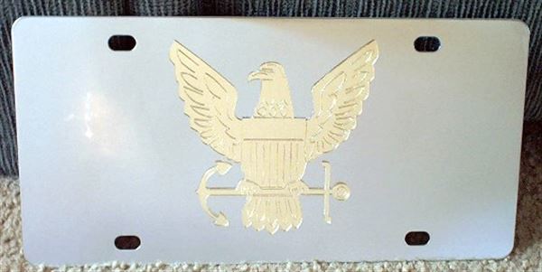 US Navy gold vanity license plate car tag